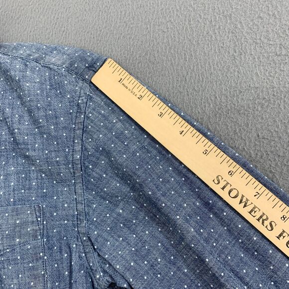Bonobos Button Down Shirt Mens Small Swiss Dot Long Sleeve Chambray Slim Fit - Picture 16 of 16